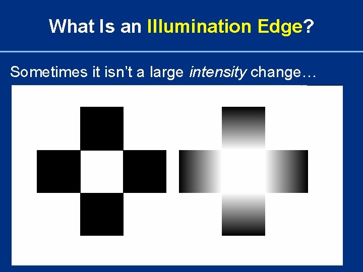 What Is an Illumination Edge? Sometimes it isn’t a large intensity change… 