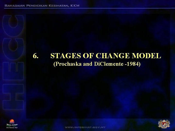 6. STAGES OF CHANGE MODEL (Prochaska and Di. Clemente -1984) 6. STAGES OF CHANGE MODEL (Prochaska and Di. Clemente -1984)