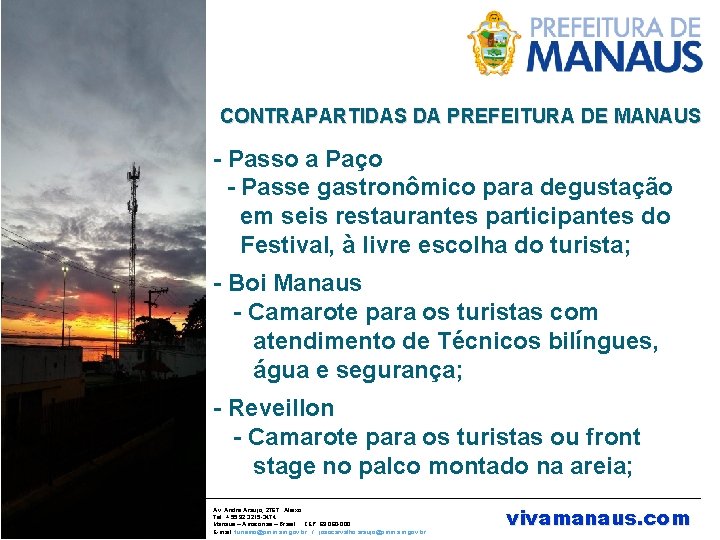 CONTRAPARTIDAS DA PREFEITURA DE MANAUS - Passo a Paço - Passe gastronômico para degustação