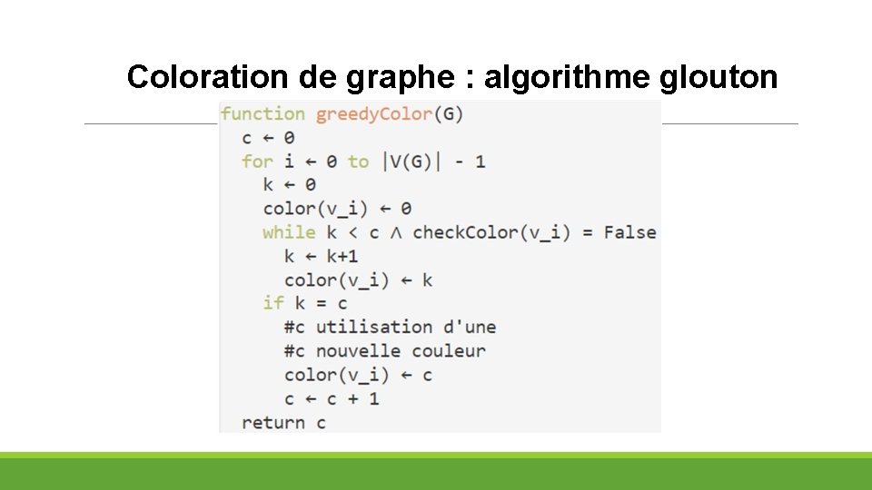 Coloration de graphe : algorithme glouton 
