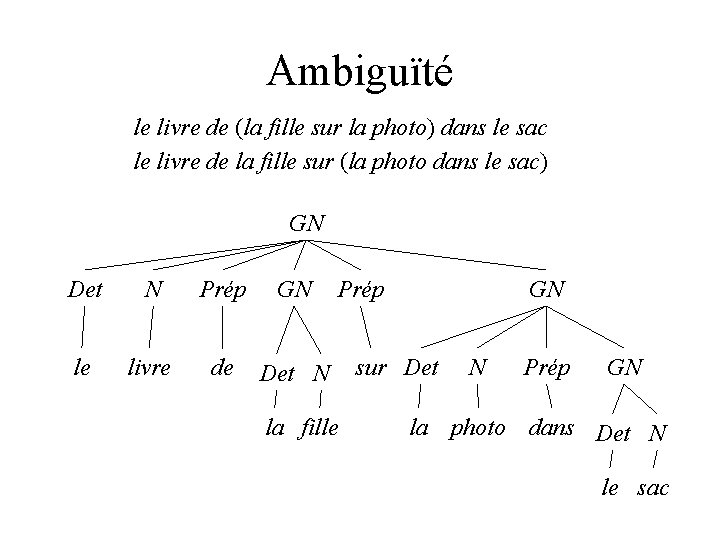 Ambiguïté le livre de (la fille sur la photo) dans le sac le livre