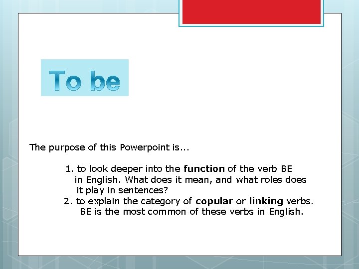 The purpose of this Powerpoint is. . . 1. to look deeper into the