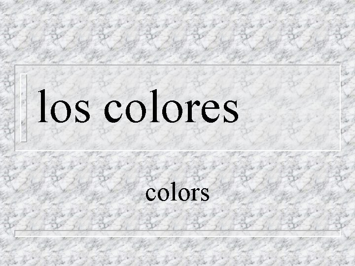 los colores colors 