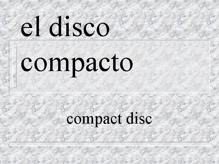 el disco compact disc 