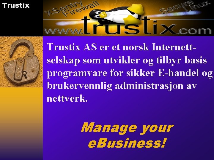 Trustix AS er et norsk Internettselskap som utvikler og tilbyr basis programvare for sikker