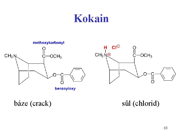 Kokain báze (crack) sůl (chlorid) 63 
