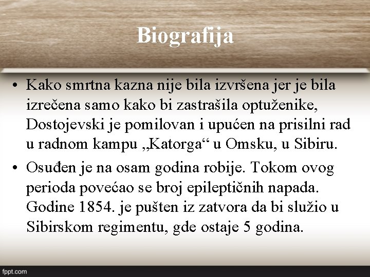 Biografija • Kako smrtna kazna nije bila izvršena jer je bila izrečena samo kako Biografija • Kako smrtna kazna nije bila izvršena jer je bila izrečena samo kako