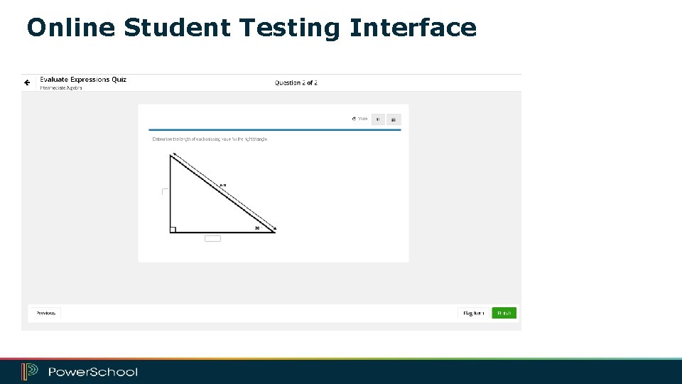 Online Student Testing Interface 