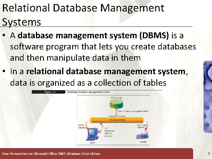 Relational Database Management Systems • A database management system (DBMS) is a software program Relational Database Management Systems • A database management system (DBMS) is a software program