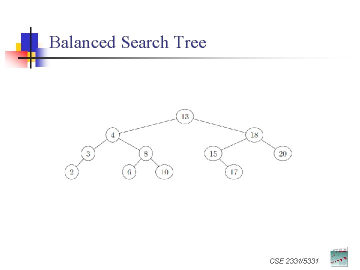 Balanced Search Tree CSE 2331/5331 