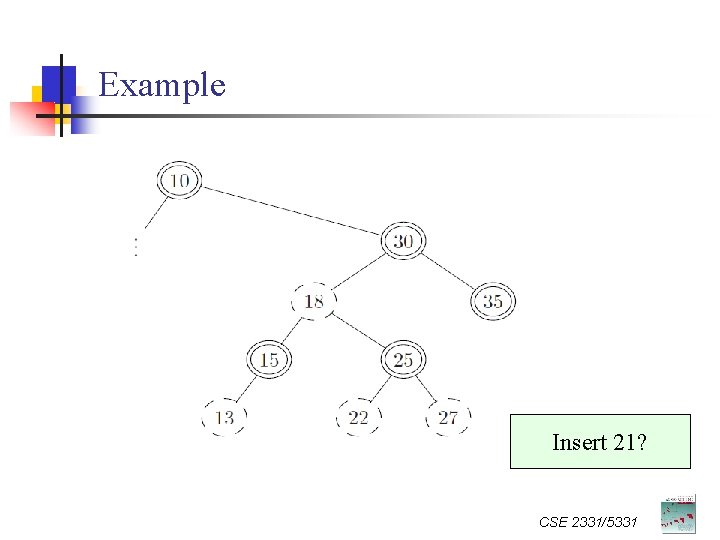 Example Insert 21? CSE 2331/5331 
