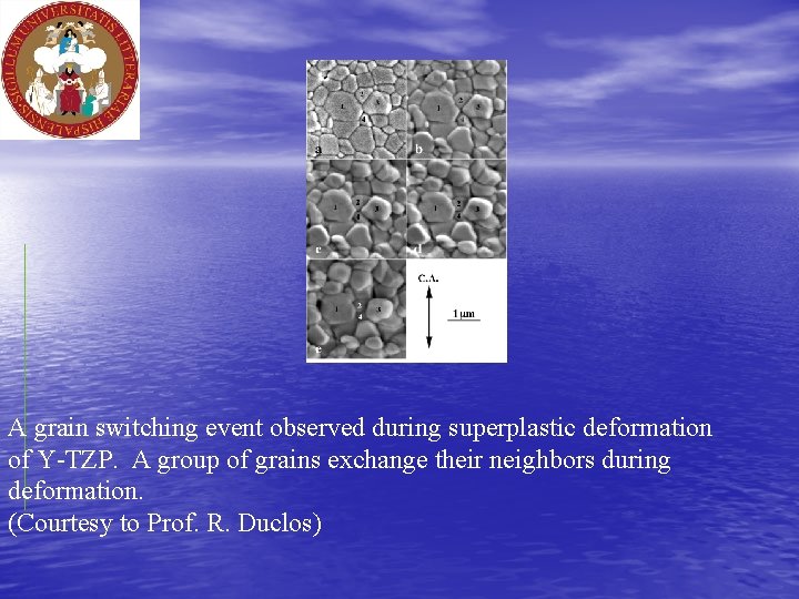 A grain switching event observed during superplastic deformation of Y-TZP. A group of grains