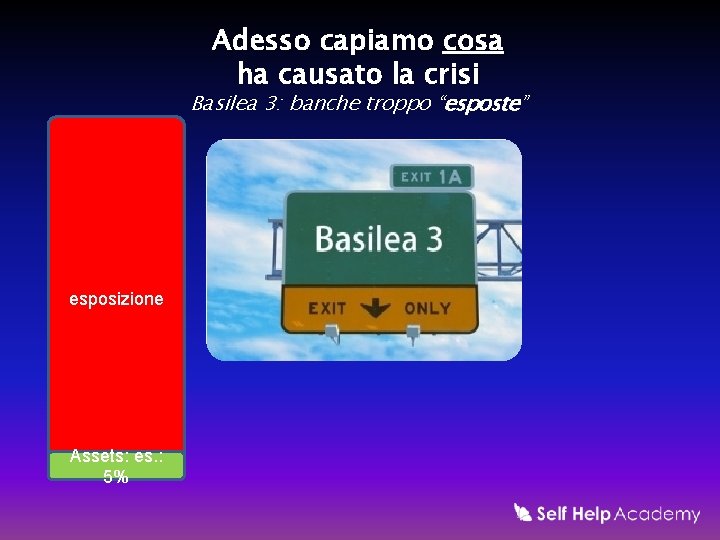 Adesso capiamo cosa ha causato la crisi Basilea 3: banche troppo “esposte” esposizione Assets: