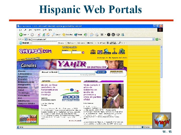 Hispanic Web Portals 14 - 15 