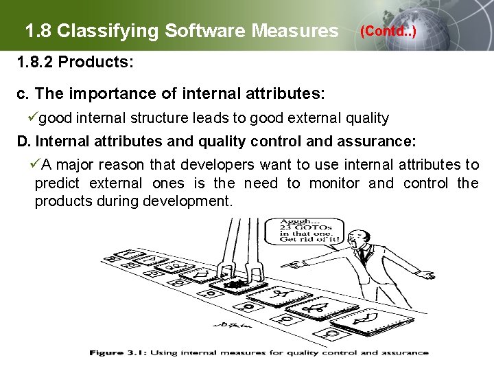 1. 8 Classifying Software Measures (Contd. . ) 1. 8. 2 Products: c. The