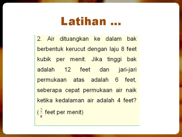 Latihan. . . 