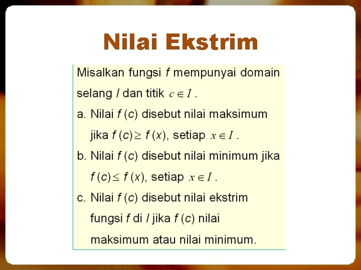 Nilai Ekstrim 