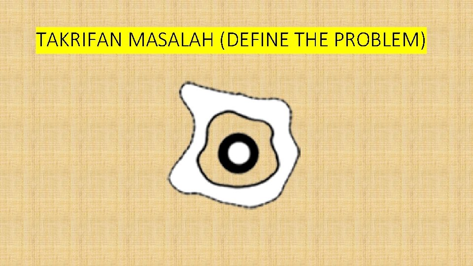 TAKRIFAN MASALAH (DEFINE THE PROBLEM) 