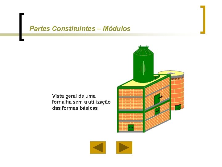 Partes Constituintes – Módulos Vista geral de uma fornalha sem a utilização das formas