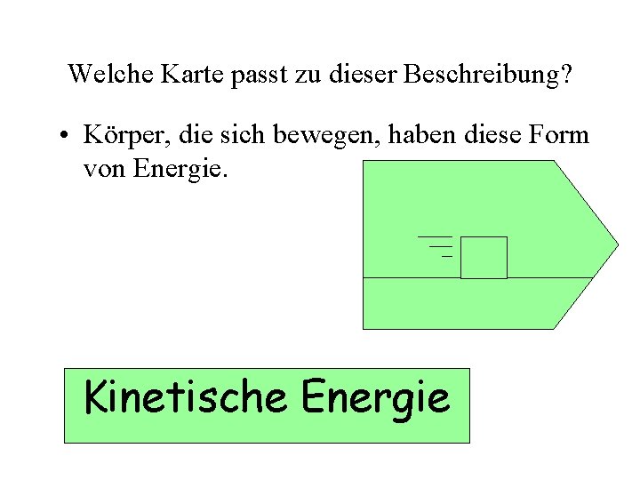 Welche Karte passt zu dieser Beschreibung? • Körper, die sich bewegen, haben diese Form