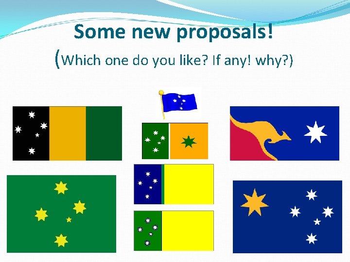 Some new proposals! (Which one do you like? If any! why? ) 