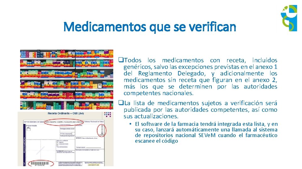 Medicamentos que se verifican q. Todos los medicamentos con receta, incluidos genéricos, salvo las