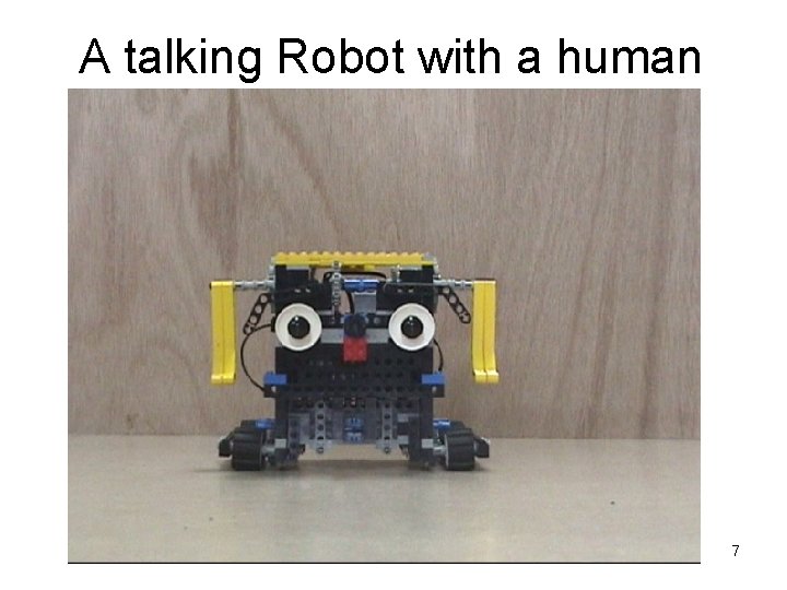 A talking Robot with a human 7 