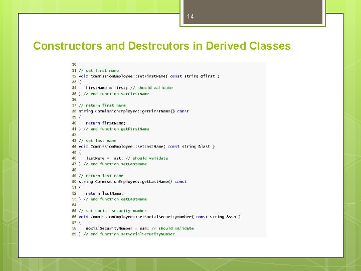 14 Constructors and Destrcutors in Derived Classes 