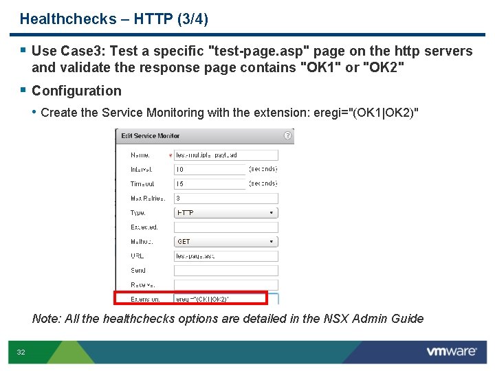 Healthchecks – HTTP (3/4) § Use Case 3: Test a specific "test-page. asp" page