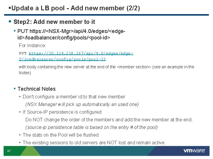 §Update a LB pool - Add new member (2/2) § Step 2: Add new