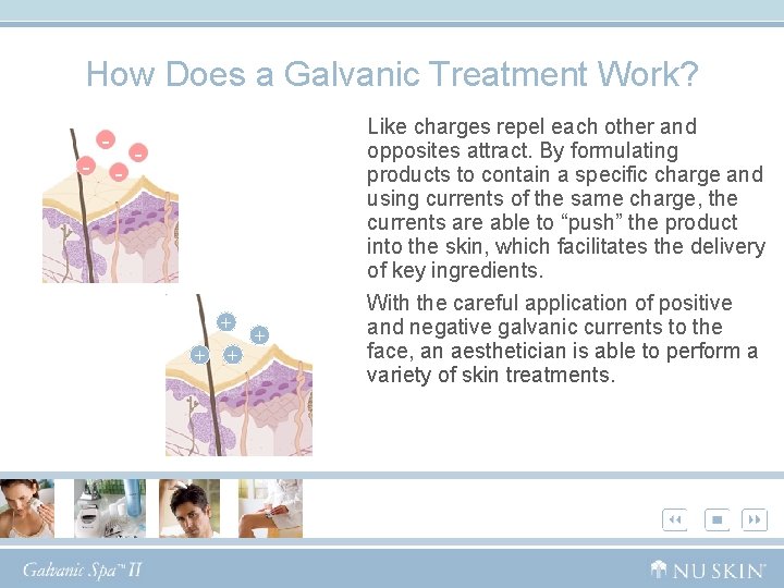 How Does a Galvanic Treatment Work? + + Like charges repel each other and