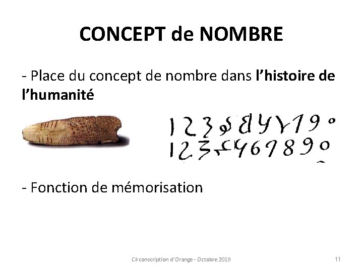 CONCEPT de NOMBRE - Place du concept de nombre dans l’histoire de l’humanité -