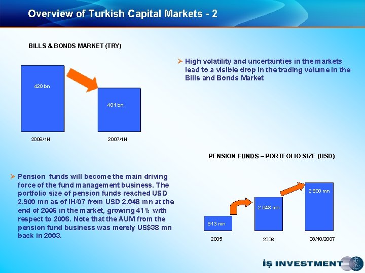 Overview of Turkish Capital Markets - 2 BILLS & BONDS MARKET (TRY) Ø High