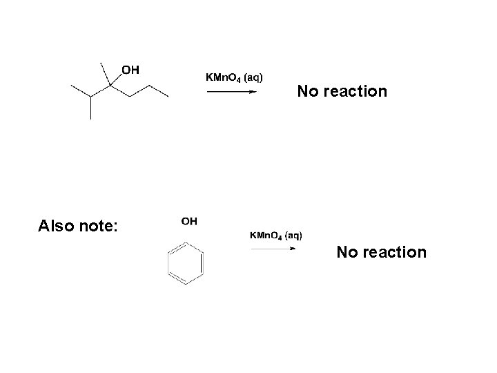 No reaction Also note: No reaction 