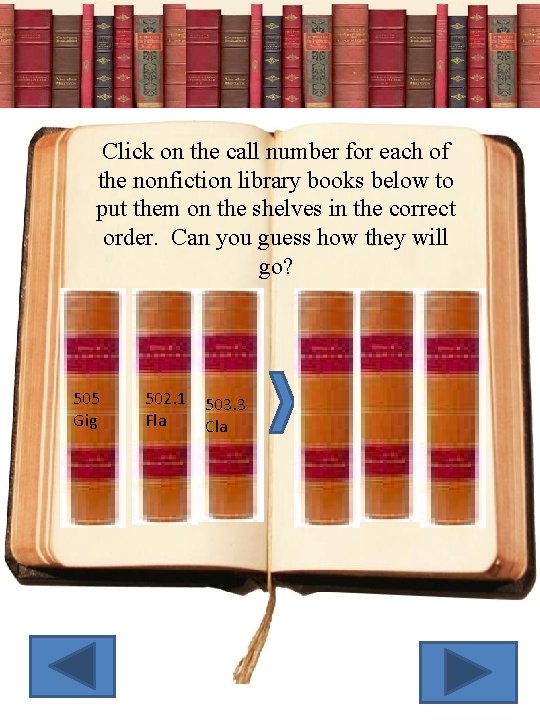 Click on the call number for each of the nonfiction library books below to
