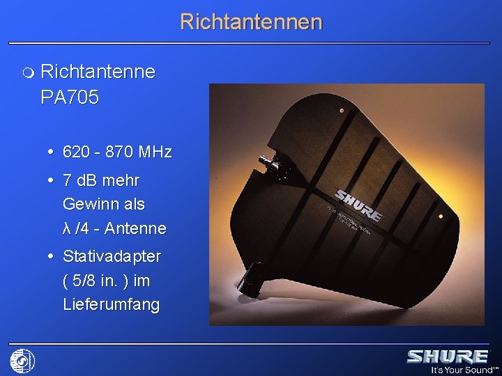 Richtantennen m Richtantenne PA 705 620 - 870 MHz 7 d. B mehr Gewinn