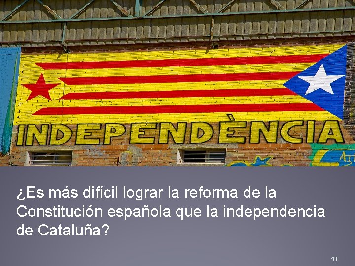 ¿Es más difícil lograr la reforma de la Constitución española que la independencia de