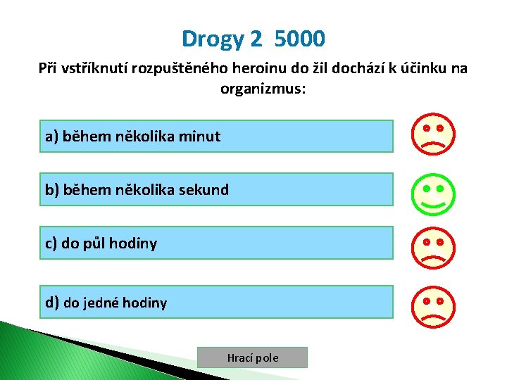 Drogy 2 5000 Při vstříknutí rozpuštěného heroinu do žil dochází k účinku na organizmus: