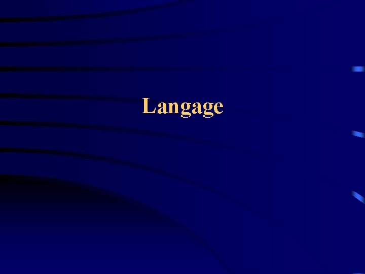 Langage 