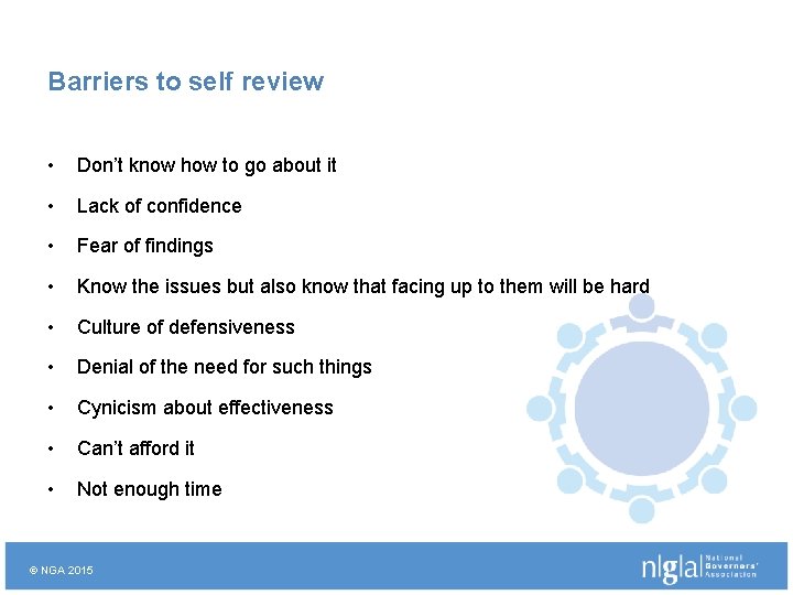 Barriers to self review • Don’t know how to go about it • Lack