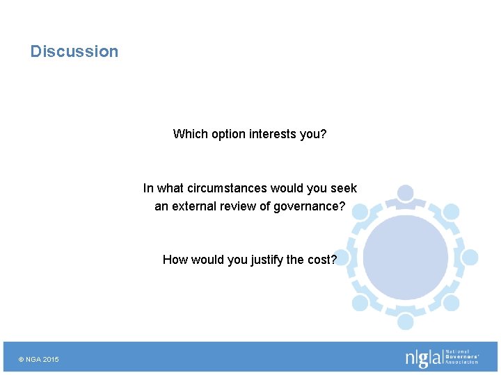 Discussion Which option interests you? In what circumstances would you seek an external review