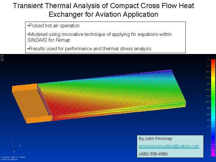 Transient Thermal Analysis of Compact Cross Flow Heat Exchanger for Aviation Application • Pulsed