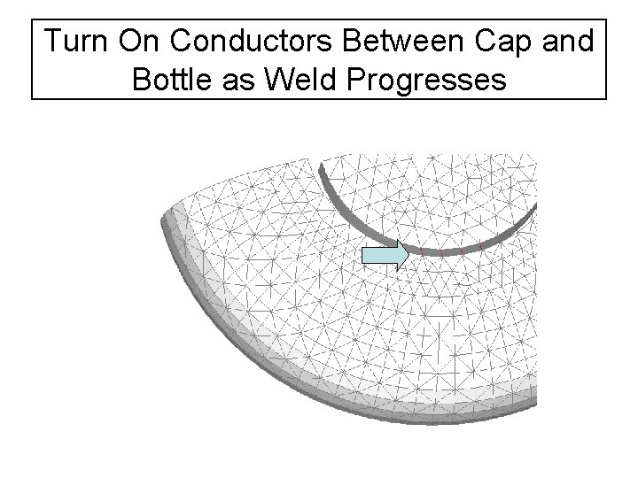 Turn On Conductors Between Cap and Bottle as Weld Progresses 