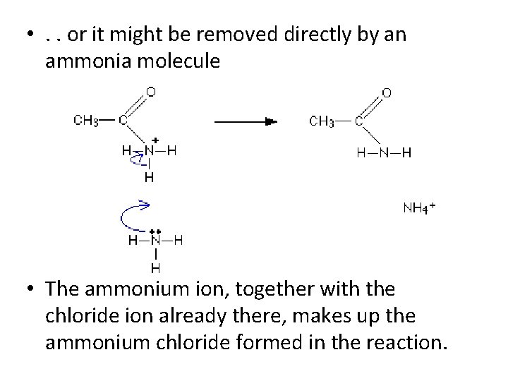  • . . or it might be removed directly by an ammonia molecule
