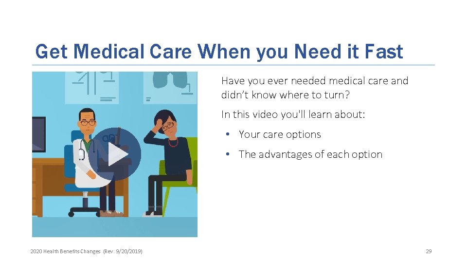 Get Medical Care When you Need it Fast Have you ever needed medical care