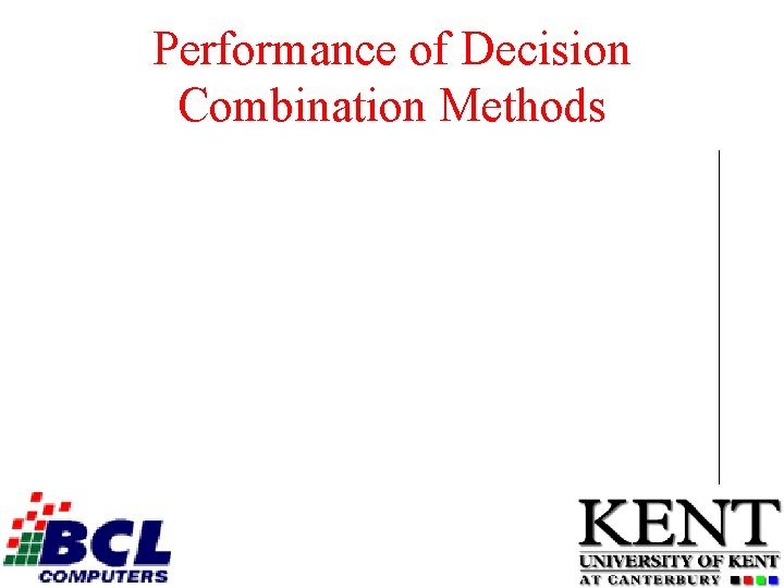 Performance of Decision Combination Methods 