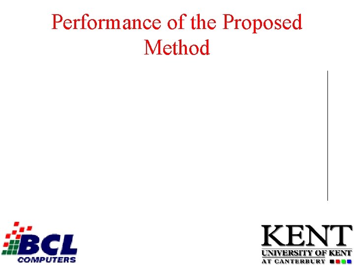 Performance of the Proposed Method 