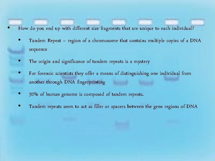  • How do you end up with different size fragments that are unique