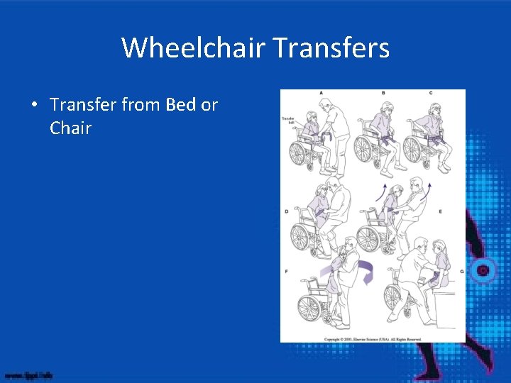 Wheelchair Transfers • Transfer from Bed or Chair 