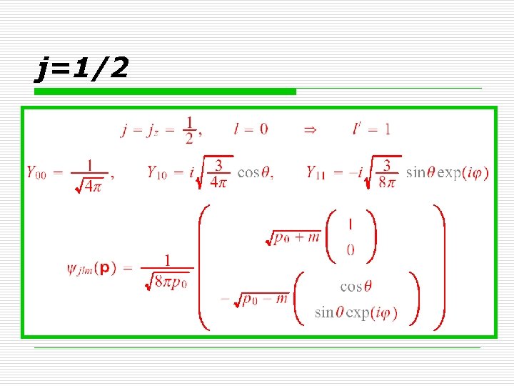 j=1/2 